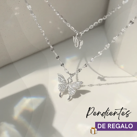 🎁 (PACK 2 Collares doble cadena) "Alas de Vida" - Incluye Regalo